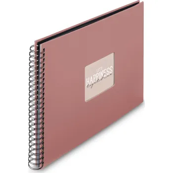 Fotoalbum Hama album klasické spirálové FINE ART 36x32 cm, 50 stran, terra, černé listy