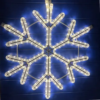 Osvětlení DECOLED LED světelná vločka III, závěsná, pr. 80cm, teple bílá