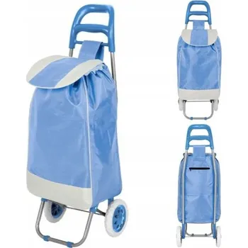 Nákupní taška BLACK HORSE NÁKUPNÍ VOZÍK NA KOLEČKÁCH MODRÝ SE STAHOVACÍM UZÁVĚREM