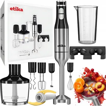 Tyčový mixér Etika 1200 W černý, 18 rychlostí, titanová čepel