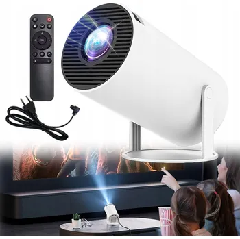 Projekční technika MINI PŘENOSNÝ 4K ANDROID PROJEKTOR WIFI SMART TV OTOČNÝ LED FHD