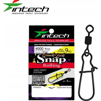 Obratlík s karabinkou Intech Quick lock Snap Rolling Matt black