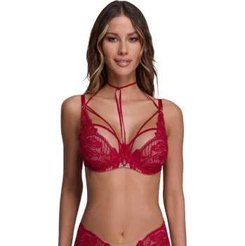 Podprsenka AVA Měkká krajková podprsenka Infinity 2178 červená plus size 80I