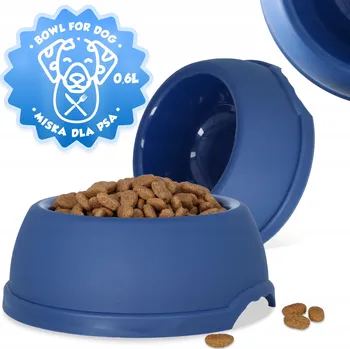 Miska pro psa MISKA PRO PSA ŠTĚNĚ 0,6l PLASTOVÁ Miska na VODU Krmivo PROTIKLOUZAVÁ P F8