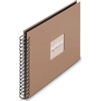 Fotoalbum Hama album klasické spirálové FINE ART 28x24 cm, 50 stran, mousse, černé listy