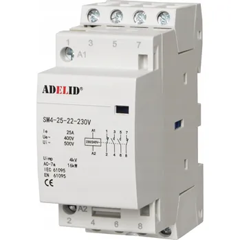 Stykač Stykač Adelid 25A, 2-modulový, 230V, na lištu TH35