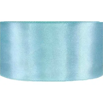 Stuha Saténová stuha oboustranná 25m x 38mm světle modrá