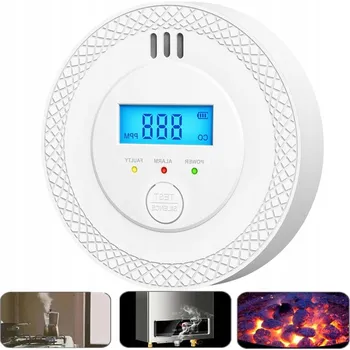 Zabezpečovací technika DETEKTOR OXIDU UHELNATÉHO SENZOR ČIDLO HLÁSIČ Z CERTIFIKACÍ