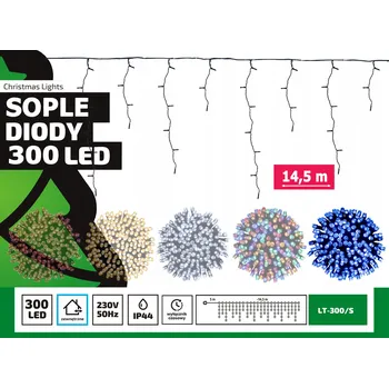 Vánoce Světelný závěs Okej Lux 201 - 300 světýlek