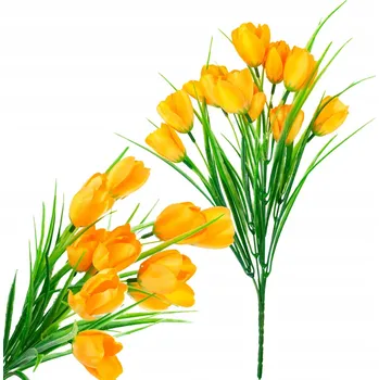 umělá květina Umělá kytice tulipánů CV07855-5 žlutá