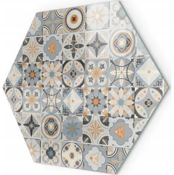 Obraz Dekorativní Skleněná Podložka Pod Kamna Mozaikové Vzory v Dlaždicích v. 40 cm