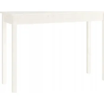 Konferenční stolek Konzolový stolek z masivního borovicového dřeva, bílý, 110x40x75 cm