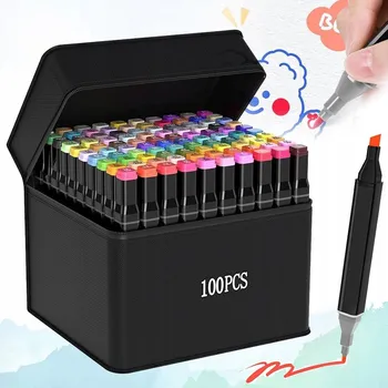 Olejový popisovač černý Bedee 100 ks