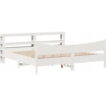Ložnice Rám postele s čelem, bílá, 180x200 cm, borovice