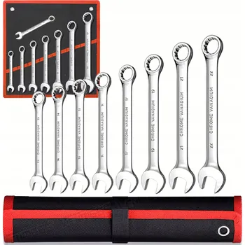 Klíč SADA OČKO-PLOCHÝCH KLÍČŮ 8 DÍLŮ. KLÍČE OČKO-PLOCHÉ POUZDRO 8-22 MM