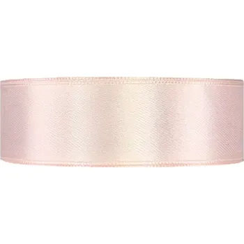 Stuha Saténová stuha oboustranná 25m x 25mm perlová růžová