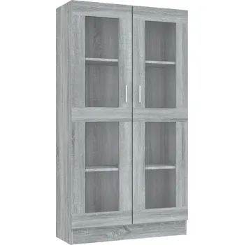 Kuchyňská skříňka Prosklená skříňka, šedý dub Sonoma, 82,5x30,5x150 cm