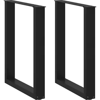 Stolová podnož Nohy k jídelnímu stolu ve tvaru písmene 2 ks Černé 60x(72-73) cm St