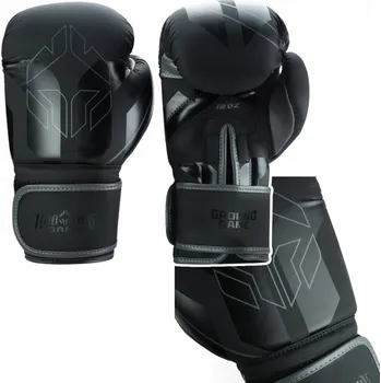 Boxerské rukavice Boxerské rukavice Ground Game Logo 3.0 Shadow Černé vel. 16oz