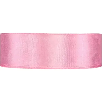 Stuha Saténová stuha oboustranná 25m x 25mm jahodová růžová