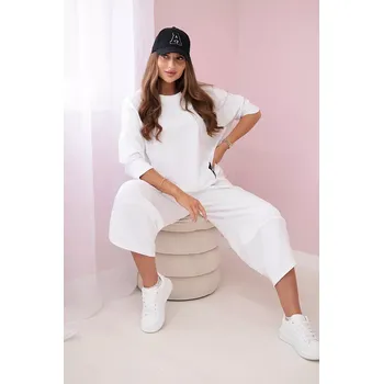 Dámská mikina Bavlněná mikina kalhoty set bílý UNI