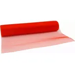 Organzový běhoun na stůl 280 mm x 10 m červená