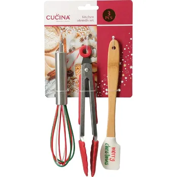 Vánoční dekorace KOOPMAN Kuchyňské nářadí - vánoční sada 3 ks