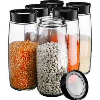 Dóza na potraviny Skleněné dózy na potraviny v sadě 6 ks – Hermia ID_1669096