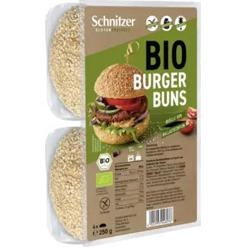 Trvanlivě pečivo Schnitzer Hamburgerové bulky 250 g bio BIO BEZLEPEK Množství: 1 ks