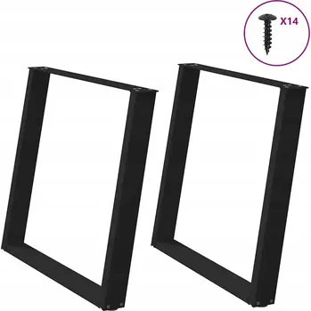 Stolová podnož Nohy k jídelnímu stolu ve tvaru písmene 2 ks Černé 90x(72-73) cm St