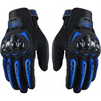 Moto rukavice MODRÉ LETNÍ MOTOCYKLOVÉ RUKAVICE KRÁTKÉ DOTYKOVÉ PRO MOTO SKÚTR ČTYŘKOLKU XXL