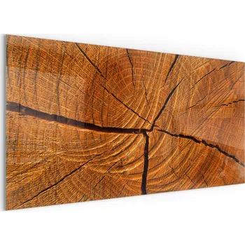 Obraz Skleněná deska pod kamna na ochranu podlahy - Letokruhy dřeva