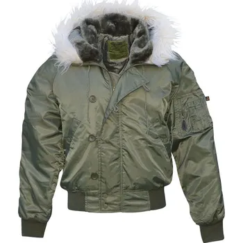 Commando Bunda pilotní aljaška N-2B s kapucí ZELENÁ Velikost: XL