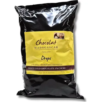 Čokoláda Chocolat Madagascar | Čokoládové pecky na pečení bílé - 37 % kakaa tree-to-bar & raise trade čokoláda • zdroj antioxidantů • nealkalizované kakao • 2 kg