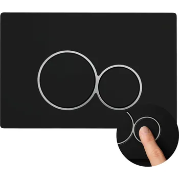 Splachovací tlačítko TLAČÍTKO ADGO SLIM PRO ZÁVĚSNÉ WC, ČERNÉ