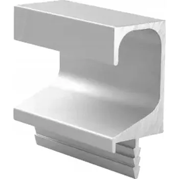 Nábytkové kování Nábytková úchytka zapuštěná C stříbrná 1m