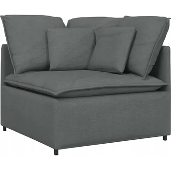 Pohovka Modulární Rohová Pohovka s Polštáři Tmavě Šedá 100 cm