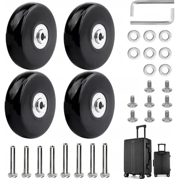 KOLEČKO KE KUFRU NÁHRADNÍ DÍL BAGAŽ KUFRŮ TAŠEK VÝMĚNA GUMOVÁ KOLEČKA 4 KS