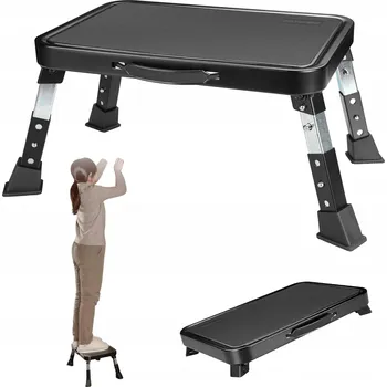 Žebřík ŽEBŘÍK STOLIČKA DOMÁCÍ ŽEBŘÍK SCHŮDEK SKLÁDACÍ PLOŠINA 3 VÝŠKY