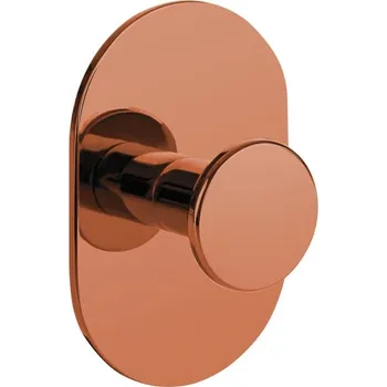 Věšák VĚŠÁK HÁČEK 1 ÚCHYT MIRI JEDNODUCHÝ KOUPELNOVÝ NÁSTĚNNÝ RŮŽOVÉ ZLATO