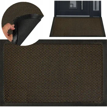 3D Rohožka před dveře, vstupní, gumová, zlatá, 60x90 cm - pro vnitřní i venkovní použití