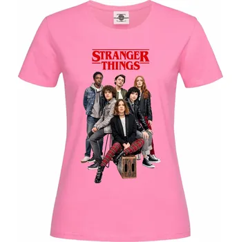 Tričko Stranger Things | Heroes Druh: Dámské, Barva: Růžová, Velikost: XL