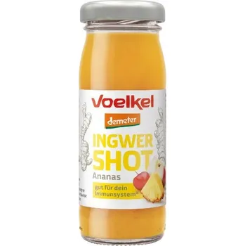Voelkel Shot zázvor a ananas chlazený 95 ml bio DEMETER VEGAN Množství: 4 ks