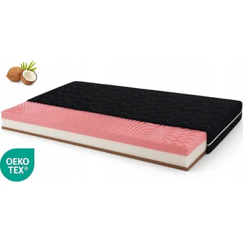 Matrace Matrace MASÁŽNÍ KOKOS 80x175 T25 Černá Pěnová HR profilovaná