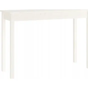 Konferenční stolek Konzolový stolek z masivního borovicového dřeva, bílý, 110x40x75 cm