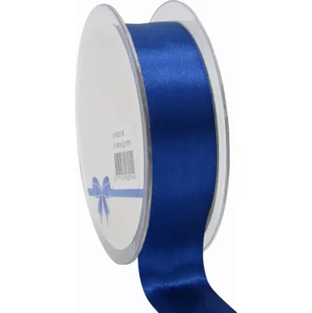 Stuha Oboustranná saténová stuha 25 mm x 25 m tmavě modrá