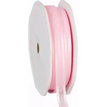 Stuha Organza se saténovým lemem 10 mm x 50 m růžová