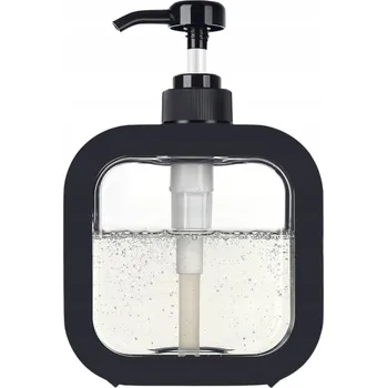 Dávkovač mýdla Dávkovač pojemnik na mydło płyny czarny transparentny do koupelny 500 ml