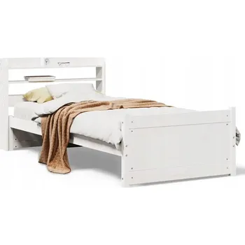 Postel Rám postele s čelem, bez matrace, bílá, 90x190 cm