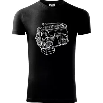 Motor T912 V3S - Viper FIT - Pánské zůžené tričko - M ( Černá )